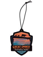 GSMNP Bear Crossing Emblem Wooden Ornament