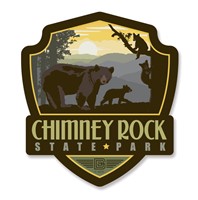 Chimney Rock State Park Emblem Wooden Magnet