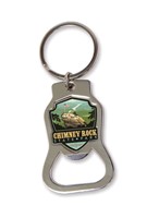 Chimney Rock State Park Emblem Bottle Opener Key Ring