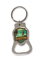 Yellowstone NP Emblem Bottle Opener Key Ring