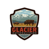 Glacier NP Bisons Emblem Magnet