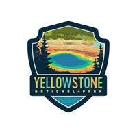 Yellowstone NP Prismatic Springs Emblem Magnet