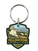 Yellowstone NP Emblem Wooden Key Ring
