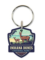 Indiana Dunes NP Emblem Wooden Key Ring