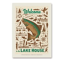 Lake House Pattern Print Vert Sticker