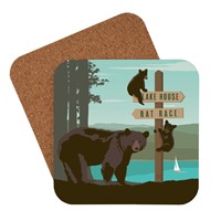 Lake House Sign Post Coaster