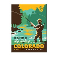 Colorado Rocky Mountain Fly Fishing Magnet