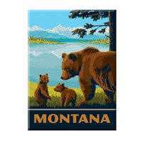 Montana Wildlife Bears Magnet