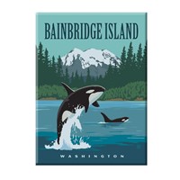 Bainbridge Island Washington State Orca Magnet