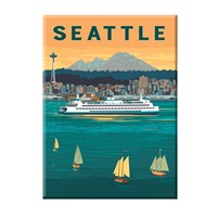Seattle Ferry Boats Magnet