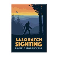 Sasquatch Sighting Pacific Northwest Magnet