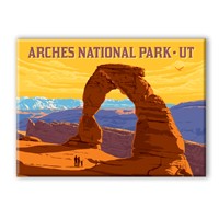Arches NP Delicate Arch Sunset Horizontal Magnet