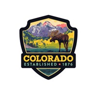 Colorado Maroon Bells Emblem Magnet