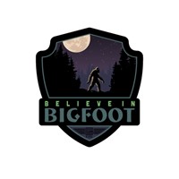 Believe in Bigfoot Emblem Sticker