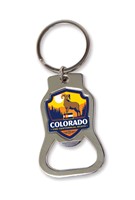 Colorado State Pride Emblem Bottle Opener Key Ring