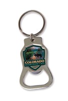 Colorado Moose Emblem Bottle Opener Key Ring
