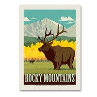 Rocky Mountains Elk Vert Sticker