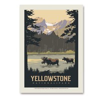 Yellowstone National Park Moose Lake Vert Sticker