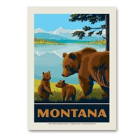 Montana Wildlife Bears Vert Sticker
