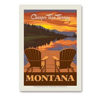 Montana Cheaper than Therapy Vert Sticker