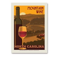 Mountain Wine North Carolina Vert Sticker