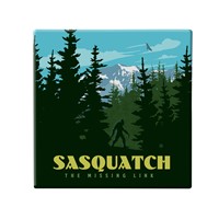 Sasquatch Square Magnet