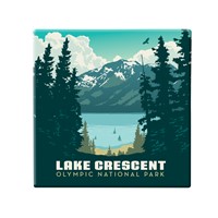 Lake Crescent Olympic National Park Square Magnet