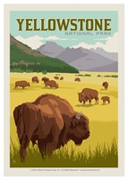Yellowstone NP Bison Herd Single Magnet