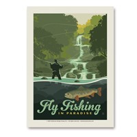 Fly Fishing in Paradise Vertical Sticker