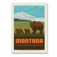MT Mama Bear & Cubs Vertical Sticker