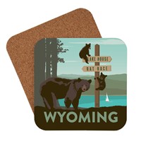 WY Sign Post Coaster
