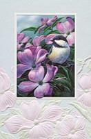 CHICKADEE ON DOGWOOD (MD) FOLDED - W/ENV