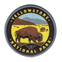 Yellowstone NP Bison Herd Woven Patch