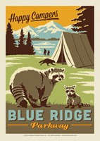 Blue Ridge Parkway Happy Campers Postcard (Single)