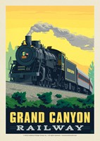 Grand Canyon Railway Steam Engine Postcard (Single)