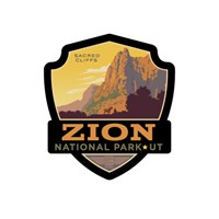 Zion NP Sacred Cliffs Emblem Sticker