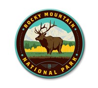 Rocky Mountain NP Longs Peak Circle Magnet
