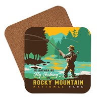 Rocky Mountain NP Fly Fishing Coaster