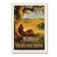 Virginia Wine Country Oil Vertical Sticker