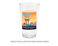 Grand Canyon Railway Always at Home Pub Glass