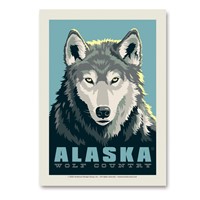 Alaska Wolf Country Vert Sticker