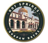 Hot Springs NP Quapaw Baths Circle Magnet