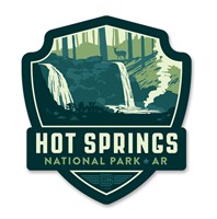 Hot Springs NP Emblem Wood Magnet