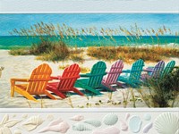 Rainbow Beach Chairs (BDIN) Petite Folded - W/Env