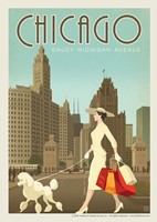 Chicago Michigan Avenue Postcard