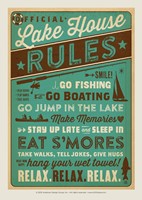Lake House Rules Postcard