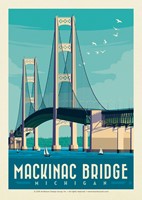 MI Mackinac Bridge Postcard