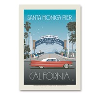 Santa Monica Pier Classic Sign Vert Sticker
