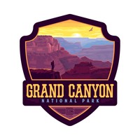 Grand Canyon NP Sunset Splendor Emblem Magnet