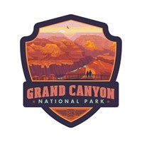 Grand Canyon NP Mather Point Sunset Splendor Emblem Magnet